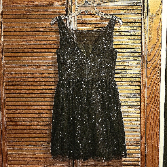 Juniors MXI Sequin Skater Dress - Picture 2 of 3